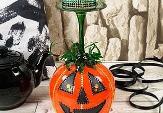 How to Make a Pumpkin Glass Candle Stand