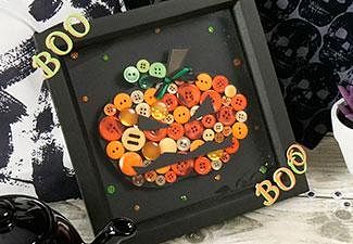 How to Make a Pumpkin Button Frame