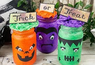 How to Make Trick or Treat Character Jars
