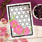 For the Love of Masks - Layering Floral Honeycomb Tiles