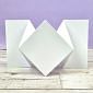 Luxury Shaped Card Blanks & Envelopes - Diamond Fold Card