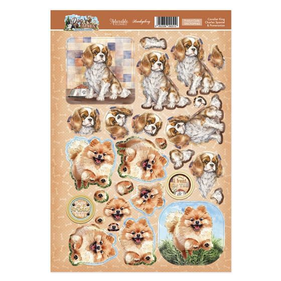 Cavalier King Charles & Pomeranian Decoupage Topper Sheet
