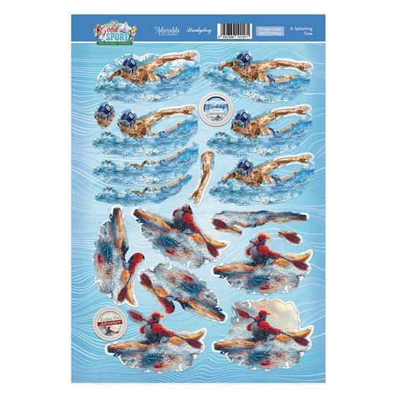 A Splashing Time Decoupage Topper Sheet
