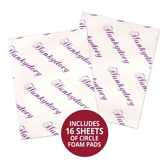 Circle Foam Pads Megabuy - 2mm Deep x 10mm Diameter - 16 Sheets