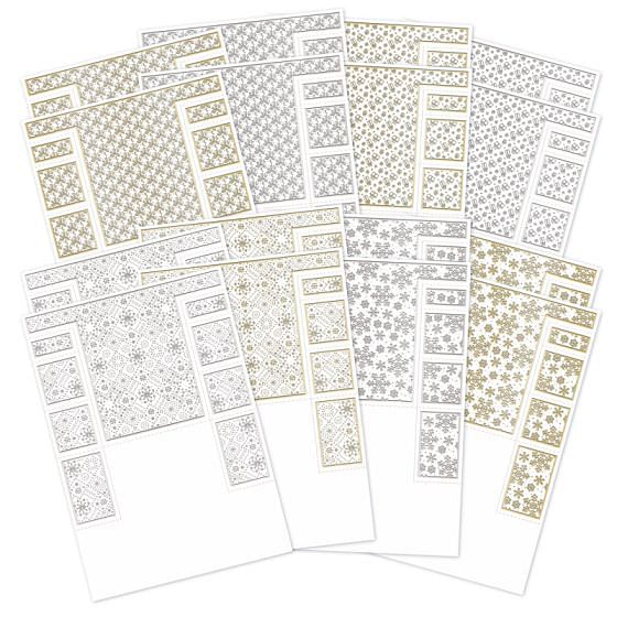 Festive Foiled Pattern Stepper Cards - Ink Me! Selection