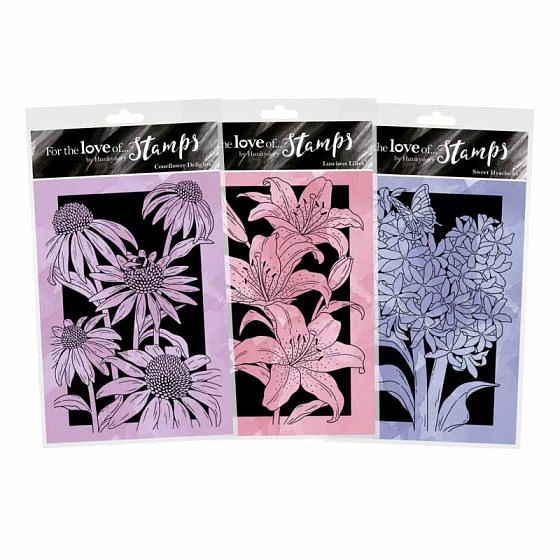 For the Love of Stamps - Midnight Garden Flowers Multibuy