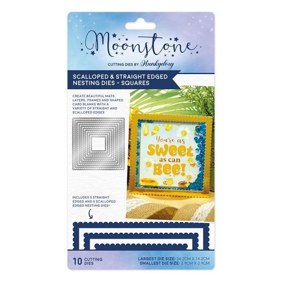 Moonstone Nesting Dies - Scalloped & Straight Edged Nesting Dies - Squares