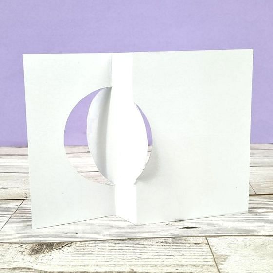 Luxury Shaped Card Blanks & Envelopes - Circle Swing Card