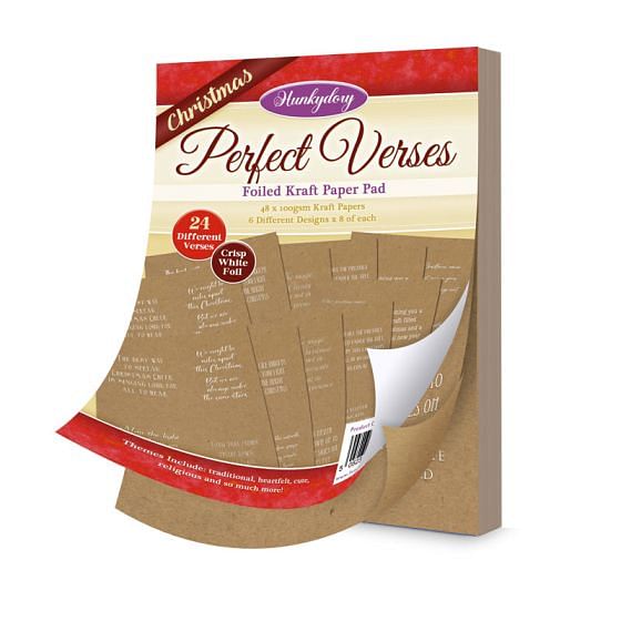 Christmas Perfect Verses Foiled Kraft Paper Pad