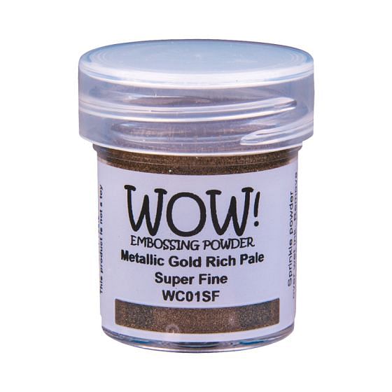 Wow Embossing Powders - Gold Rich Pale Metallic - Super Fine