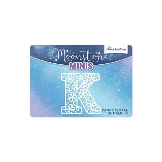 Moonstone Minis - Fancy Floral Initials - K