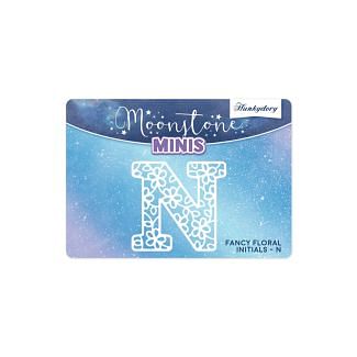 Moonstone Minis - Fancy Floral Initials - N