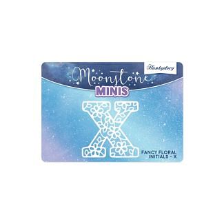 Moonstone Minis - Fancy Floral Initials - X