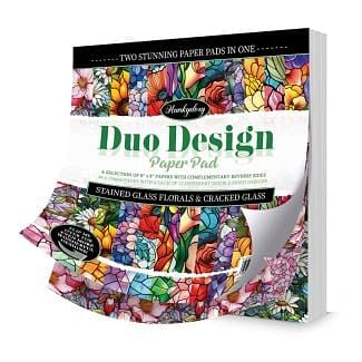 Duo Design Paper Pads - Stained Glass Florals & Cracked Glass