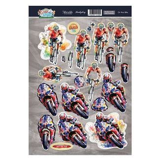 On Your Bike Decoupage Topper Sheet