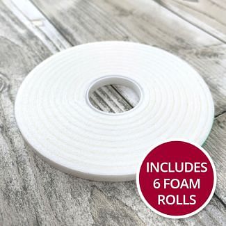 6 x Foam Rolls - 5mm wide x  3mm deep x 2m long