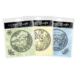 For the Love of Stamps - Stained Glass Wonderful Wildlife Multibuy