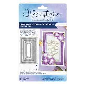 Moonstone Dies - Inverted Scalloped Nesting Dies - Rectangles