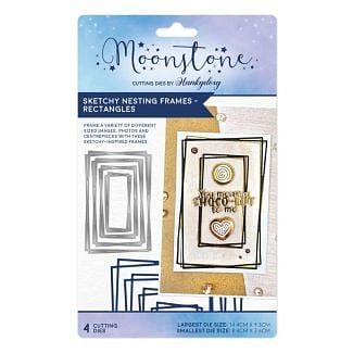 Moonstone Dies - Sketchy Nesting Frames - Rectangles