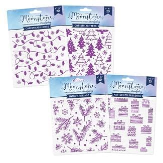 Moonstone Embossing Folders - Christmas Patterns Ultimate Collection