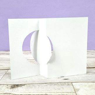 Luxury Shaped Card Blanks & Envelopes - Circle Swing Card