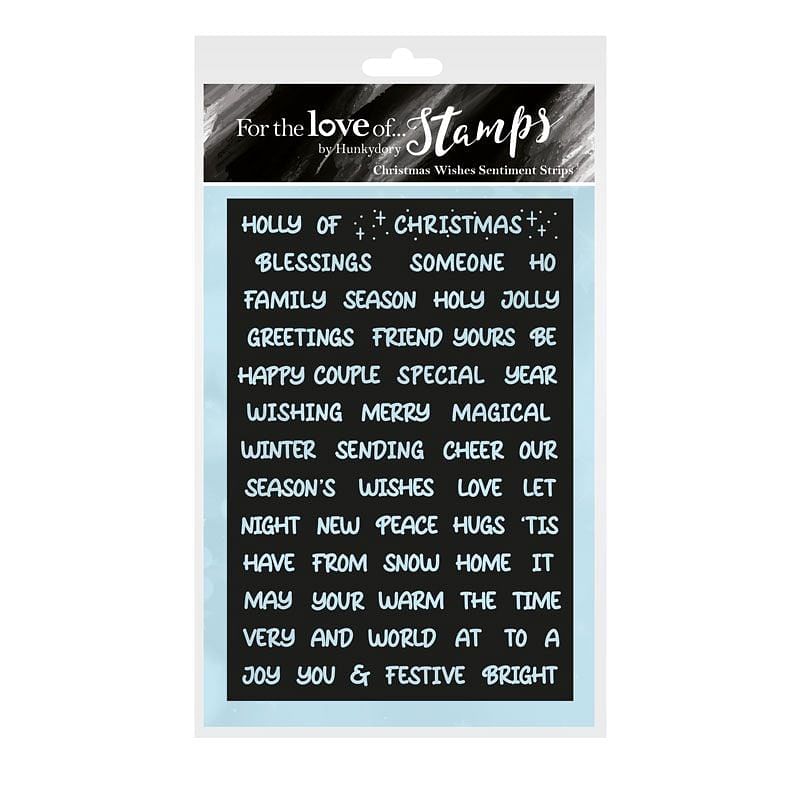 For the Love of Stamps Christmas Wishes Sentiment Strips