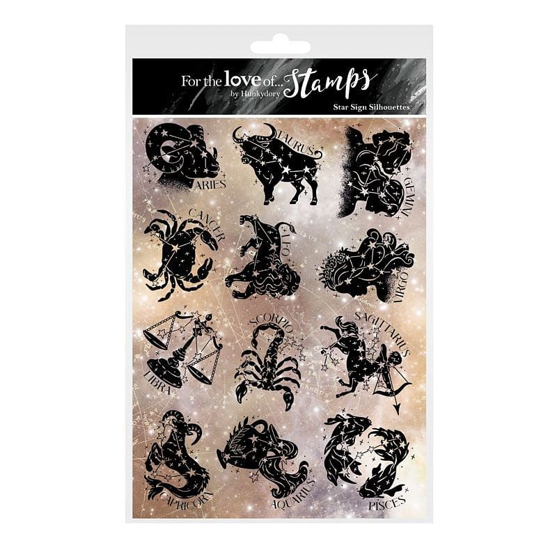 For the Love of Stamps Star Sign Silhouettes Hunkydory Crafts