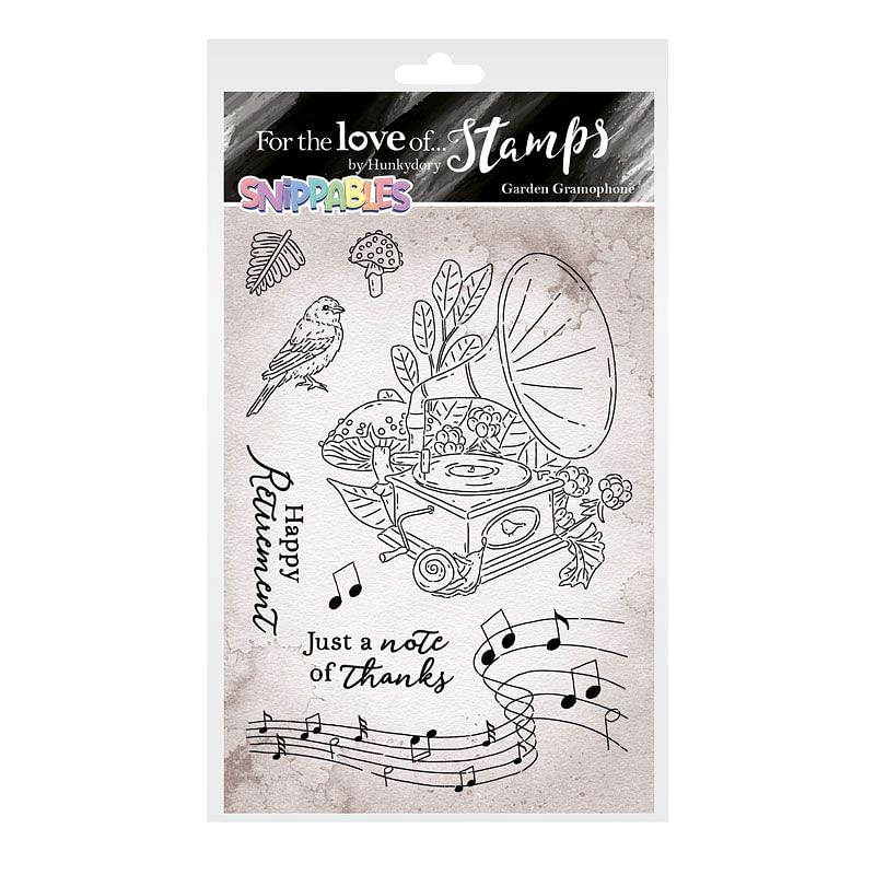 For the Love of Stamps Snippables A Woodland Story Garden Gramophone