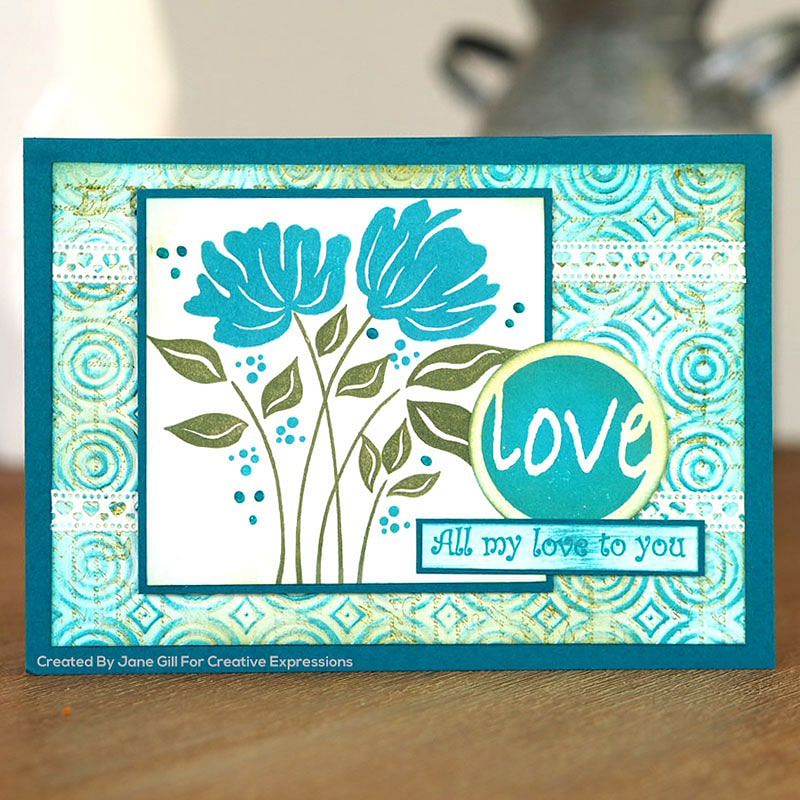 Woodware Clear Stamp - Peony Set | Hunkydory Crafts