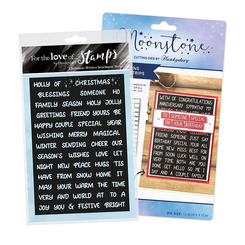 Christmas Wishes Sentiment Strip Stamp Die Multibuy