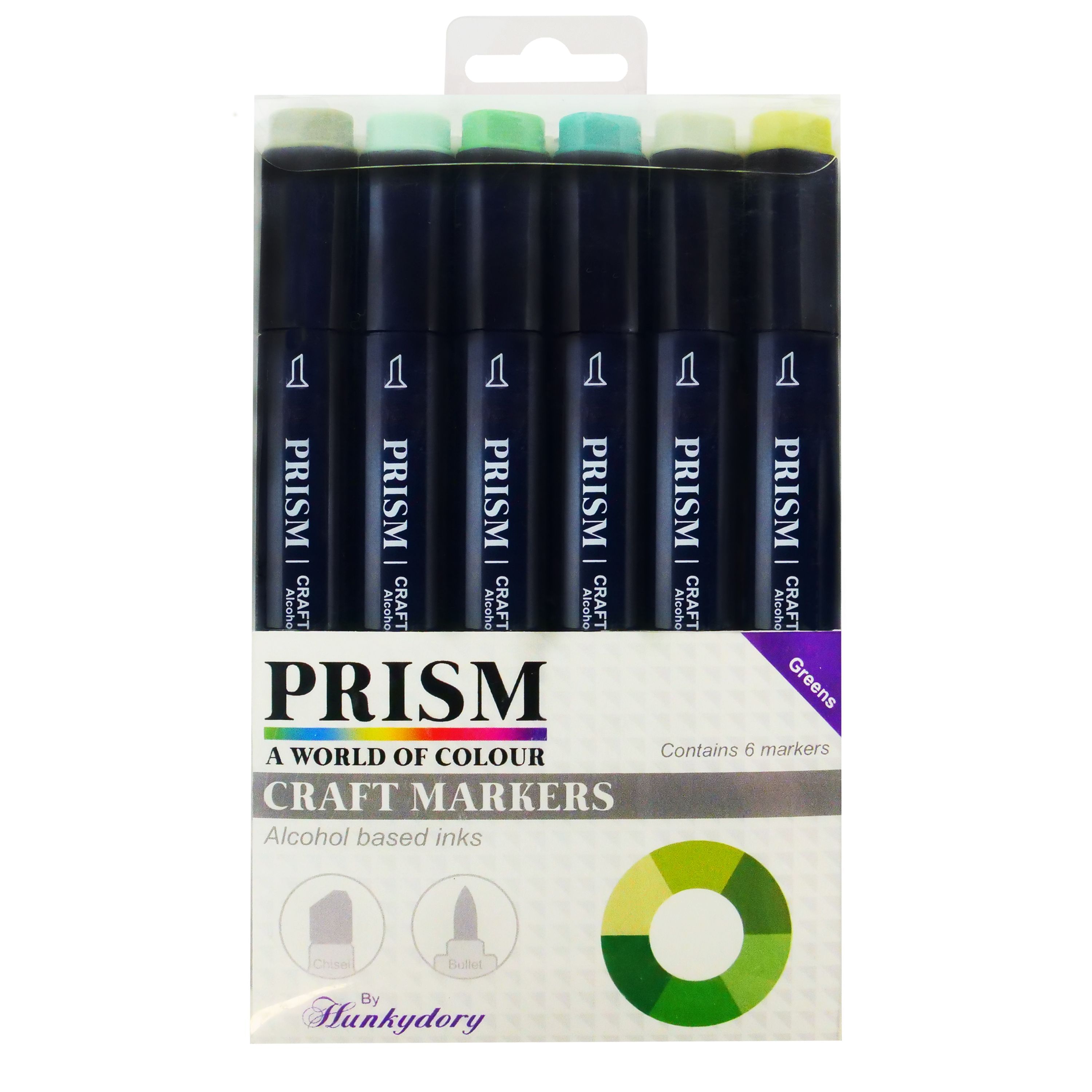 Prism Craft Markers Set Greens x Pens Hunkydory Crafts