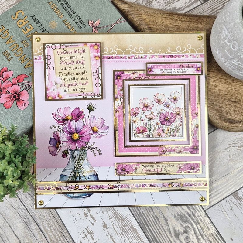 October - Cosmos Luxury Topper Sheet | Hunkydory Crafts
