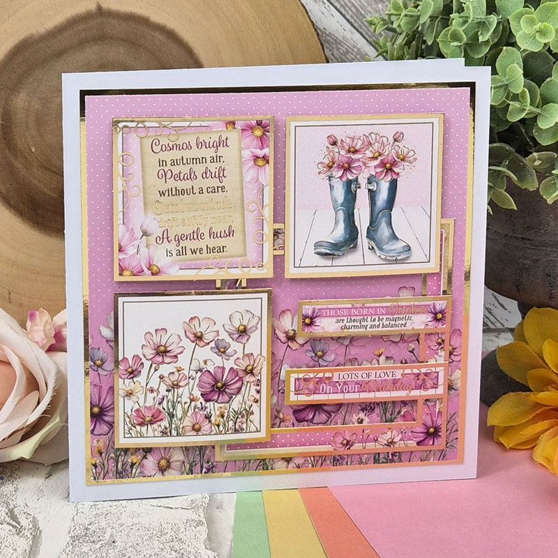 October - Cosmos Luxury Topper Sheet | Hunkydory Crafts
