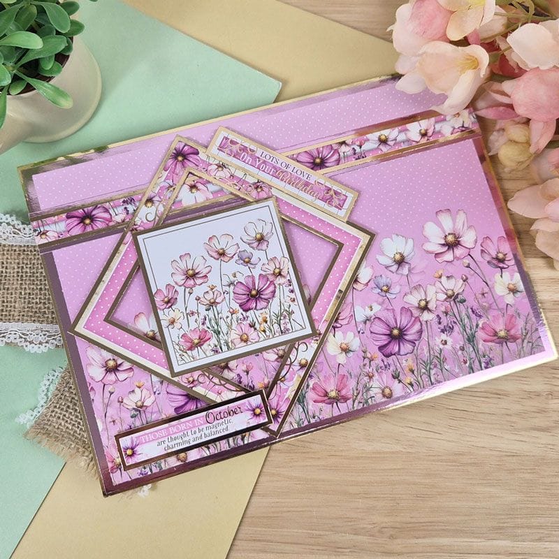 October - Cosmos Luxury Topper Sheet | Hunkydory Crafts