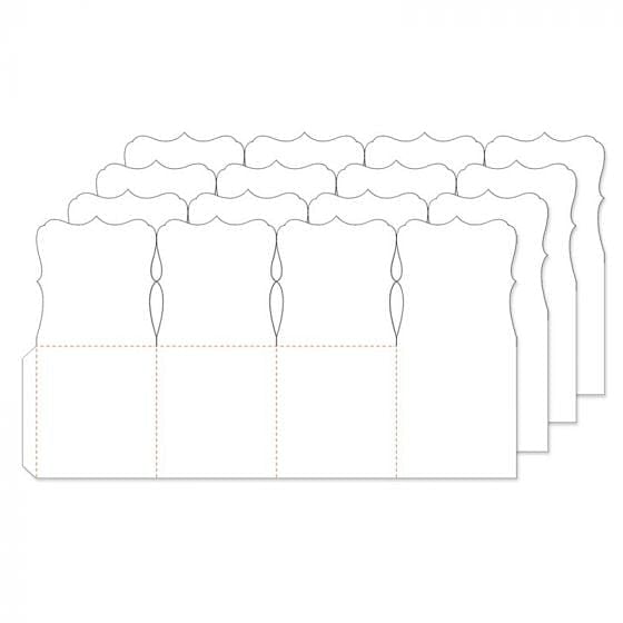 Fancy Shaped Card Blanks - Pop-up Box x 4 cards (fits A5 envelope)