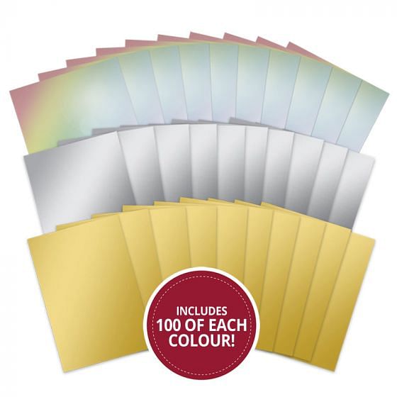 Mirri Card Megabuy - Gold, Silver & Rainbow Mirri 300 SHEETS!
