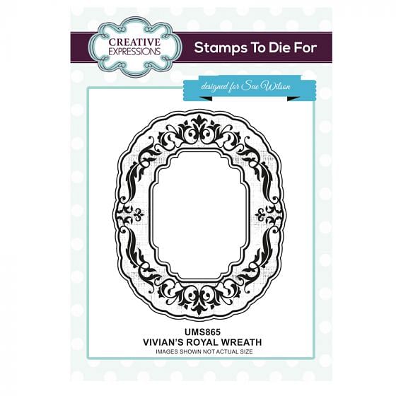 Stamps to Die For - Vivian's Royal Wreath Pre Cut Stamp