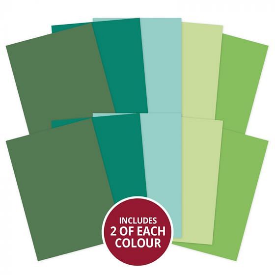 Adorable Scorable A4 Cardstock x 10 sheets - Green Shades (2021-2022)