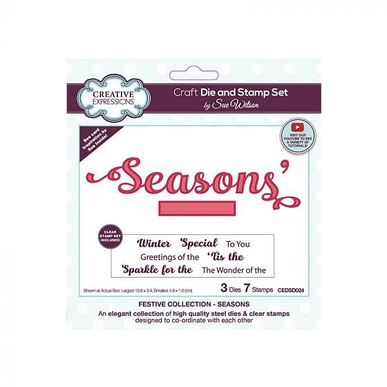 Creative Expressions Sue Wilson Seasons Craft Die & Stamp Set