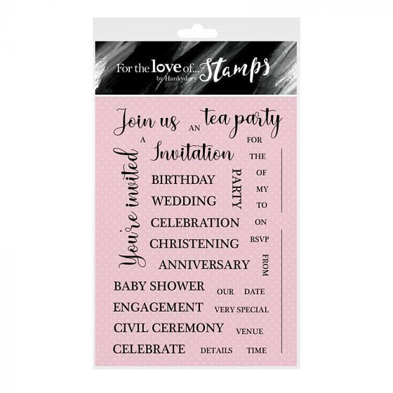 For the Love of Stamps - You're Invited A6 Stamp Set