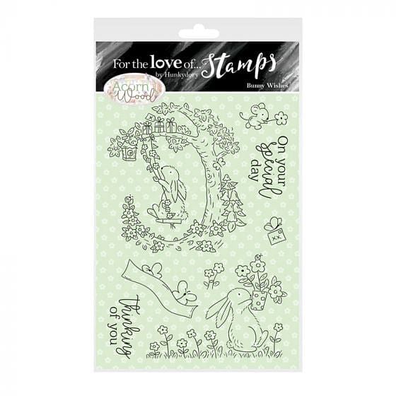 For the Love of Stamps - A6 Stamp Set -Bunny Wishes