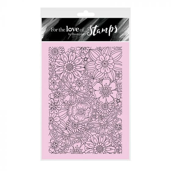 For the Love of Stamps - Colour Me Flowers A6 Stamp Set