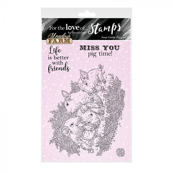 For the Love of Stamps - Four Little Piggies A6 Stamp Set