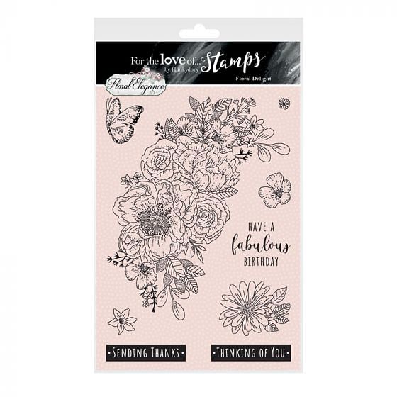 For the Love of Stamps - Floral Delight A5 Stamp Set
