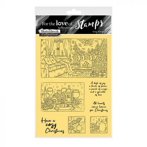 For the Love of Stamps - Cosy Fireplace A6 Stamp Set