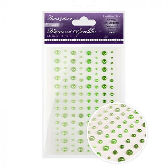 Diamond Sparkles Gemstones - Precious Pearls - Glamorous Greens