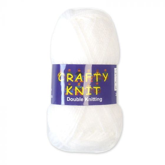 Crafty Knit DK Yarn 25g - White