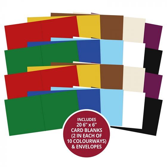 Hunkydory 6" x 6" Card Blanks & Envelopes - Festive Selection