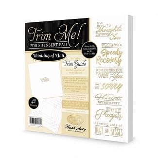 Thinking of You - Trim Me! Foiled Insert Pad - Gold