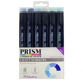 Prism Craft Markers Set 4 - Blues x 6 Pens